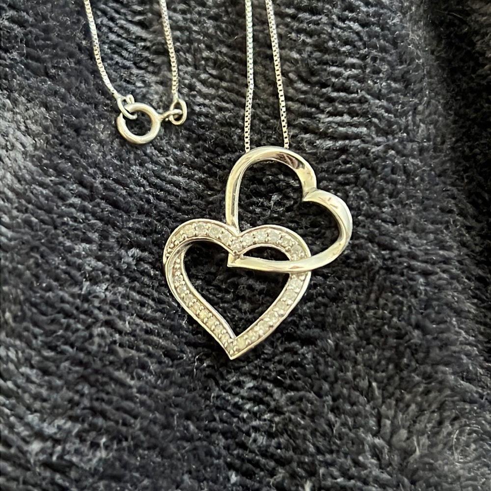 Double heart necklace